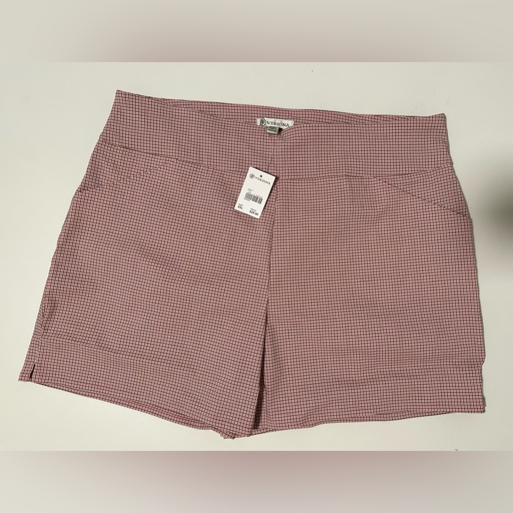 NWT Versona Chasing the Sun Pink Gingham Shorts XXL - Picture 12 of 13